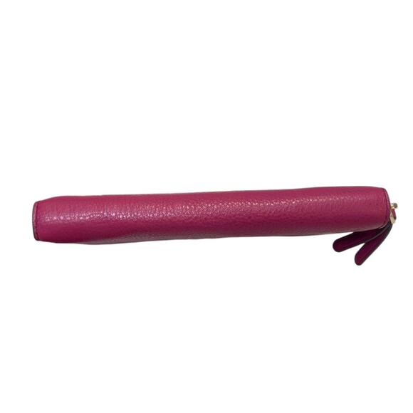 Kate Spade Berry Zip Around Jackson Continental Wallet Pebbled Leather Organizer - Picture 5 of 8